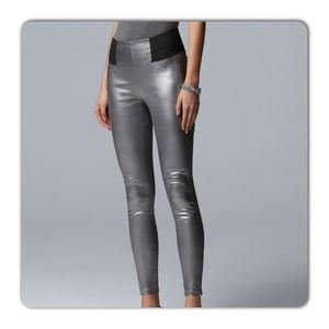 Simply Vera Vera Wang GunMetal Coated Jean Legging